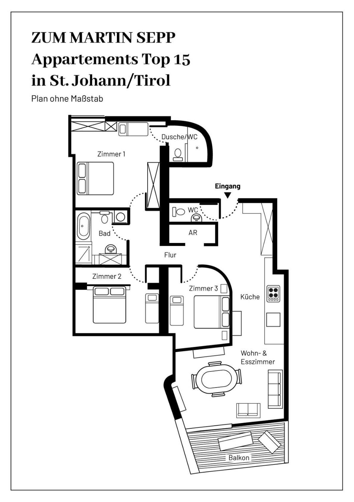 Zum Martin Sepp Appartements Im Martinshof Sankt Johann in Tirol Bagian luar foto